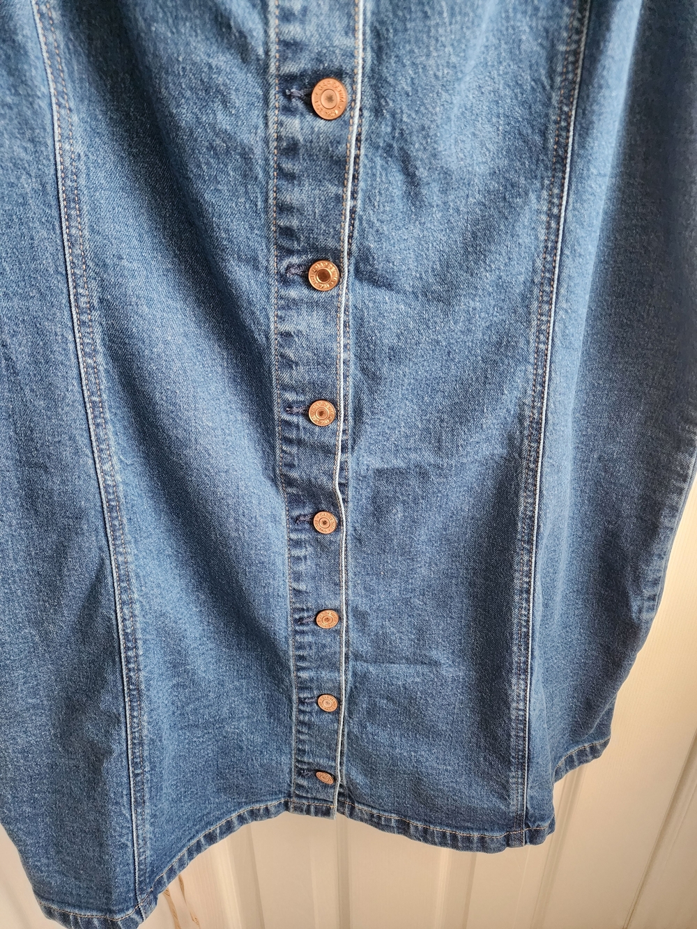 GAP Blue Denim Button-Front Mini Dress Size XXL - Picture 4 of 9